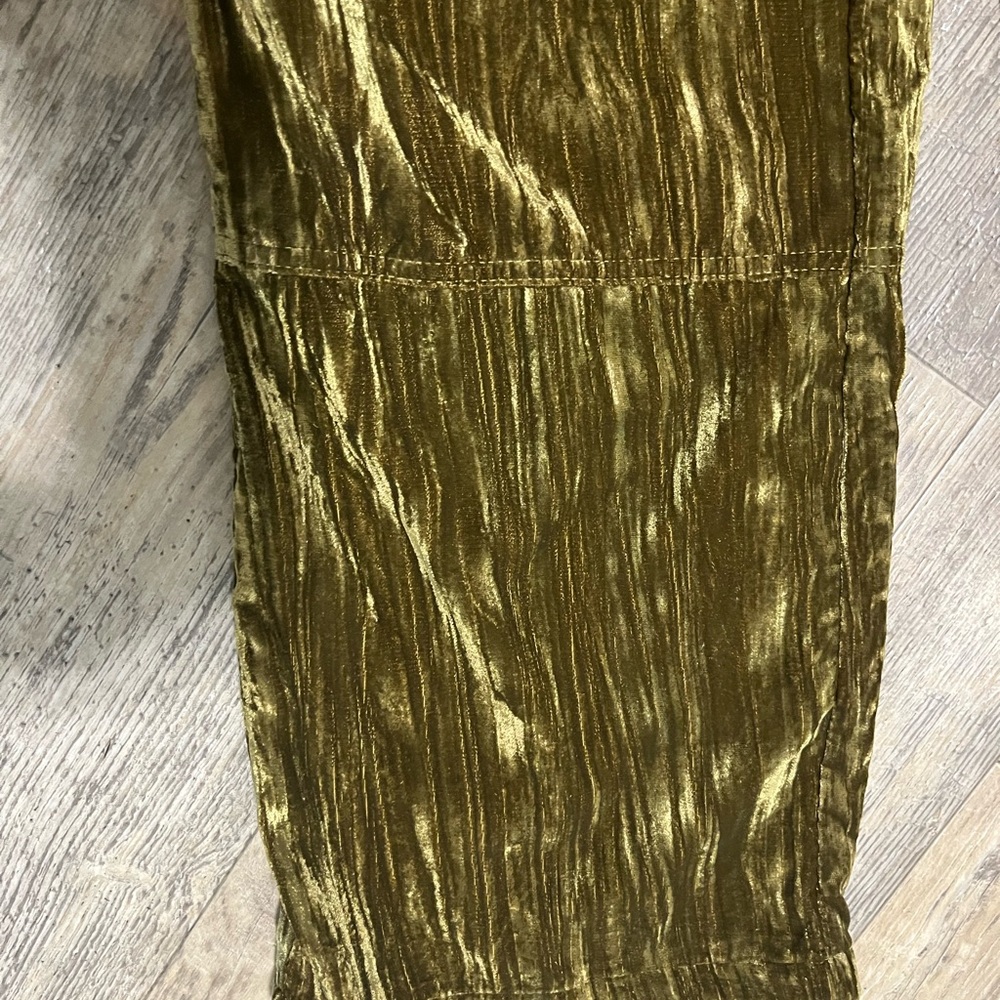 Pretty Garbage Green Velvet Pants women’s size Small - Picture 5 of 13